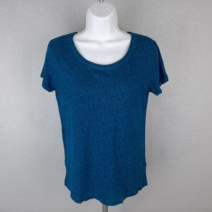 Real Superdry Women's Top T-shirt Size Small Blue Heathered
